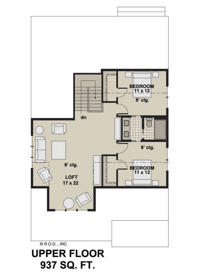 Second Floor for House Plan #098-00477
