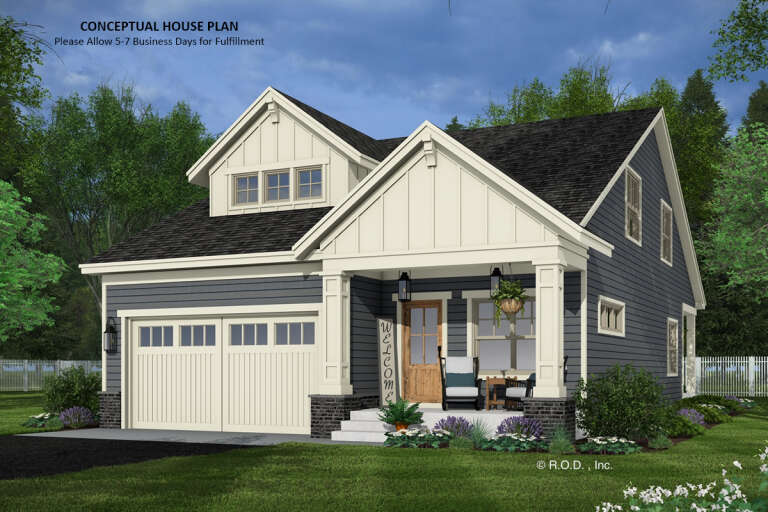 House Plan House Plan #32237 Angled Front Elevation