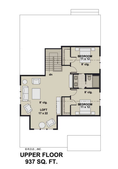 Second Floor for House Plan #098-00479