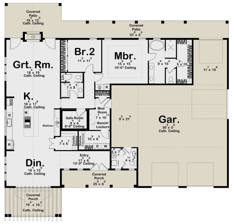 House Plan House Plan #32240 Drawing 1