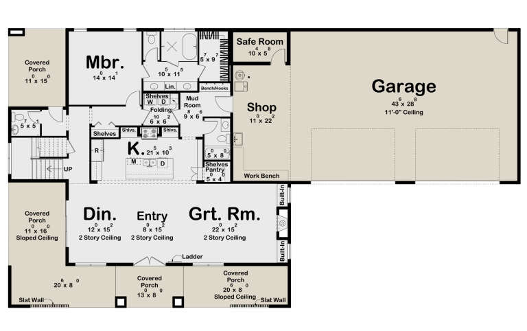 House Plan House Plan #32241 Drawing 1