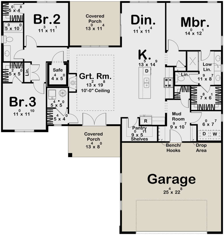 House Plan House Plan #32242 Drawing 1