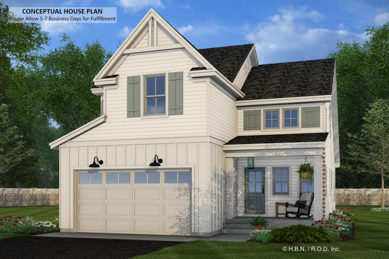 House Plan House Plan #32247 Angled Front Elevation