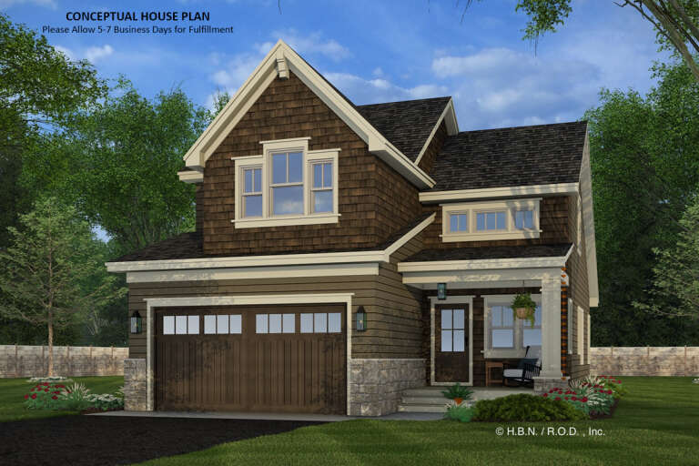 House Plan House Plan #32248 Angled Front Elevation