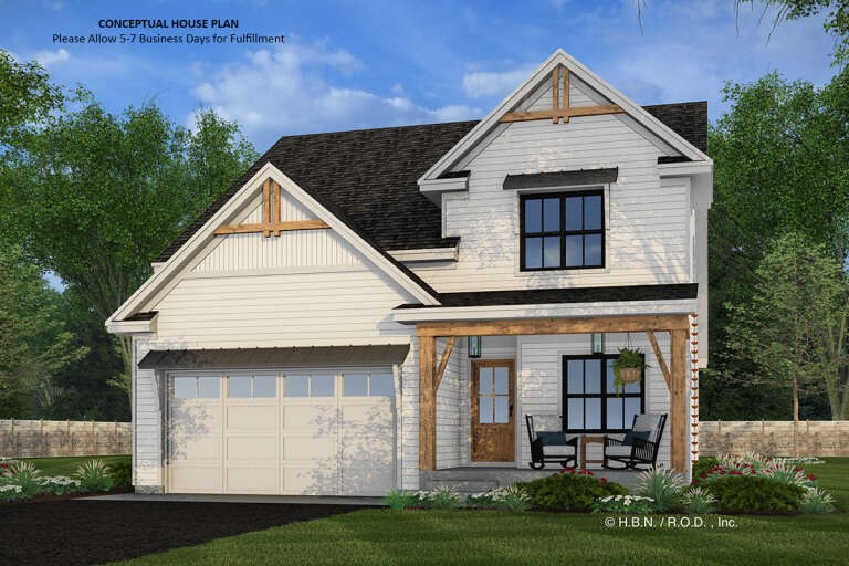 House Plan House Plan #32257 Angled Front Elevation