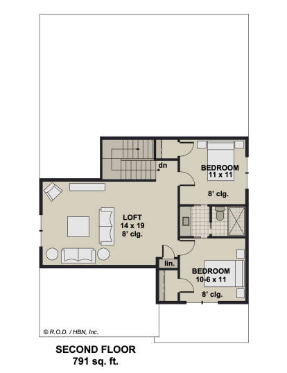 Second Floor for House Plan #098-00486
