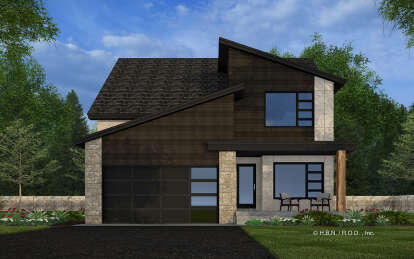 Contemporary House Plan #098-00488 Elevation Photo