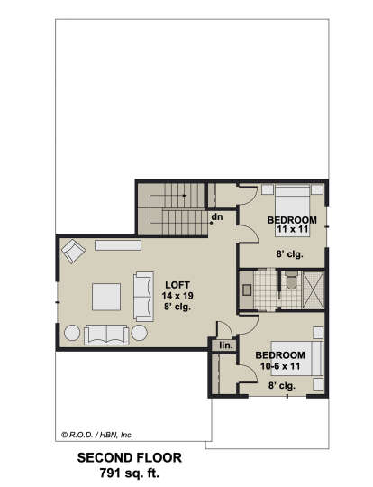 Second Floor for House Plan #098-00488