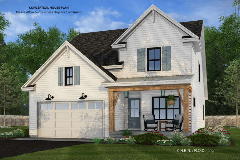 House Plan House Plan #32260 Angled Front Elevation