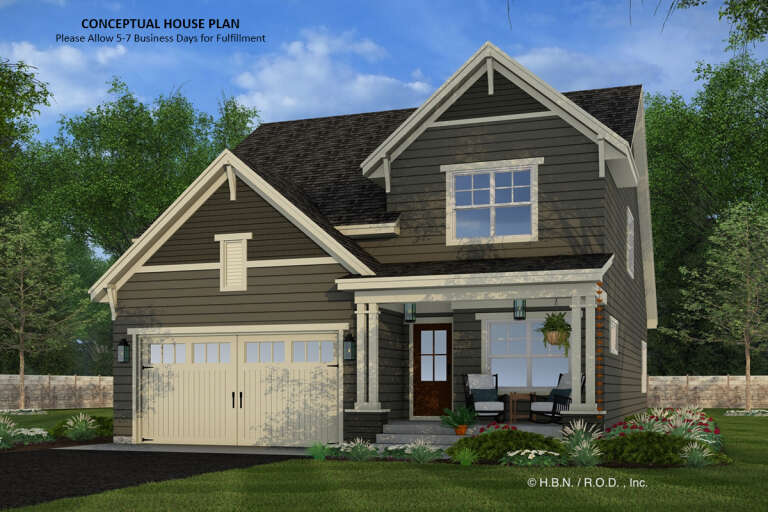 House Plan House Plan #32261 Angled Front Elevation