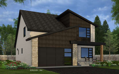 Contemporary House Plan #098-00491 Elevation Photo