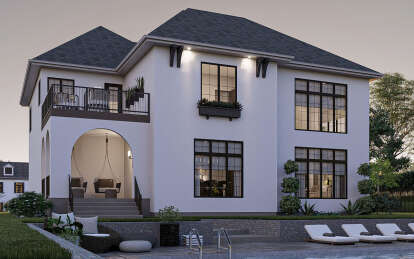 Mediterranean House Plan #963-01091 Elevation Photo