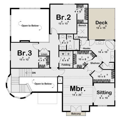 Second Floor for House Plan #963-01091
