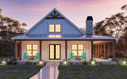 Modern Farmhouse House Plan #009-00423 Elevation Photo