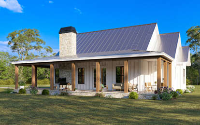 Modern Farmhouse House Plan #009-00423 Elevation Photo