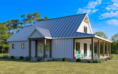 Modern Farmhouse House Plan #009-00423 Elevation Photo