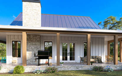 Modern Farmhouse House Plan #009-00423 Elevation Photo