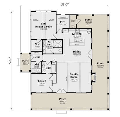 Main Floor  for House Plan #009-00423
