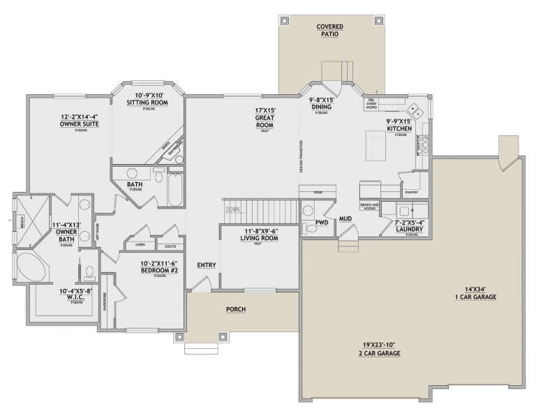 House Plan House Plan #32267 Drawing 1