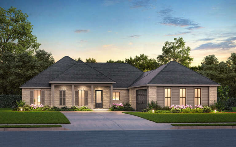 House Plan House Plan #32268 Angled Front Elevation