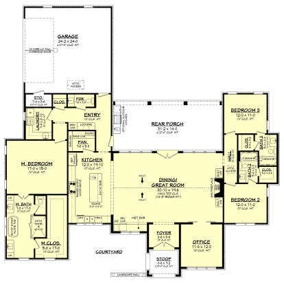 Main Floor  for House Plan #041-00378
