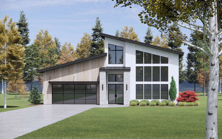 House Plan House Plan #32275 Angled Front Elevation