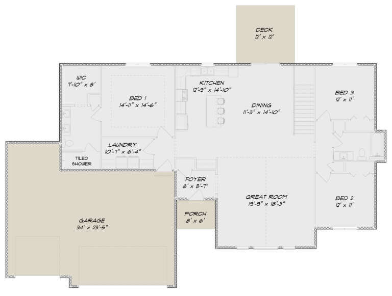 House Plan House Plan #32276 Drawing 1