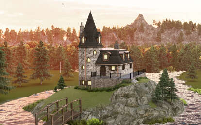 European House Plan #5032-00322 Elevation Photo