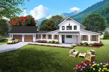 Barn House Plan #940-01231 Elevation Photo