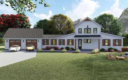 Barn House Plan #940-01231 Elevation Photo