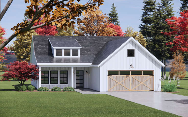 House Plan House Plan #32279 Angled Front Elevation