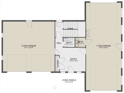 First Floor for House Plan #2802-00339