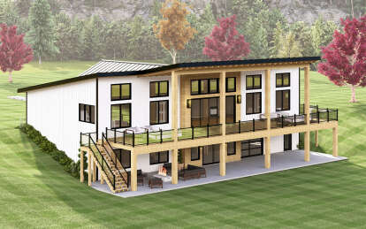 Modern House Plan #5032-00323 Elevation Photo