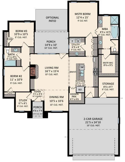 Main Floor  for House Plan #5995-00040