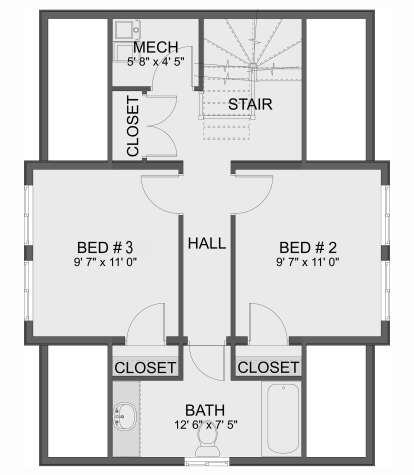 Second Floor for House Plan #2802-00340