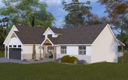 Modern Farmhouse House Plan #2802-00341 Elevation Photo
