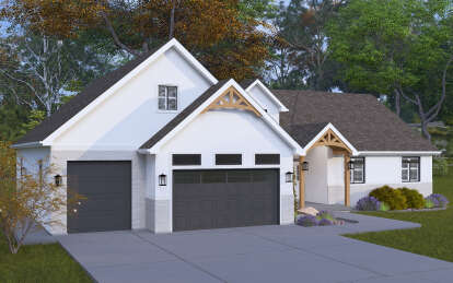 Modern Farmhouse House Plan #2802-00341 Elevation Photo