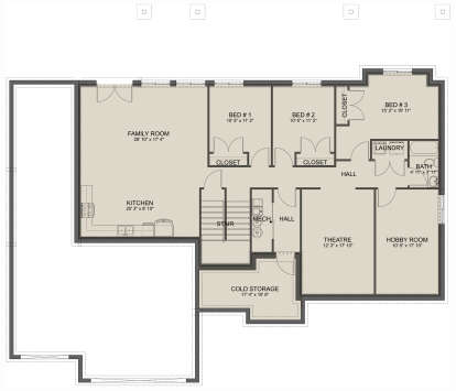 Basement for House Plan #2802-00341