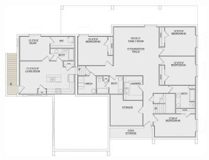 Basement for House Plan #8768-00154