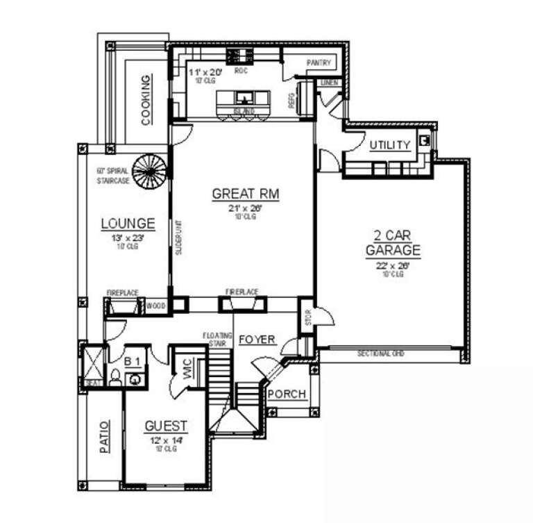 House Plan House Plan #32288 Drawing 1