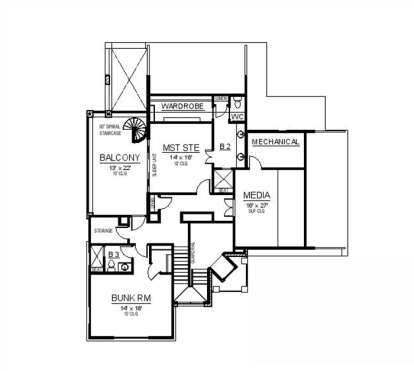 Second Floor for House Plan #5445-00542