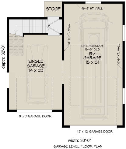 Garage Floor for House Plan #940-01233
