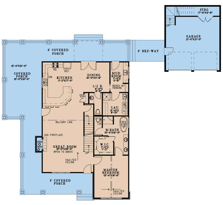 House Plan House Plan #32293 Drawing 1