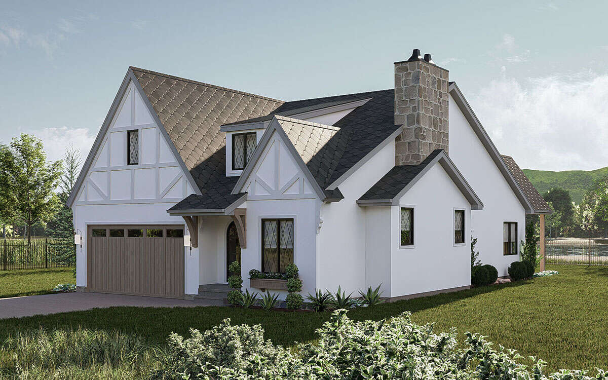 Tudor Plan - 1,546 Square Feet, 2 Bedrooms, 2 Bathrooms | Floor Plan  #963-01094 | America's Best House Plans, image size:1200x750
