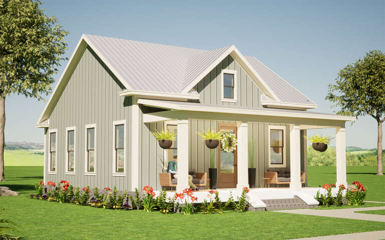 House Plan House Plan #32299 Angled Front Elevation