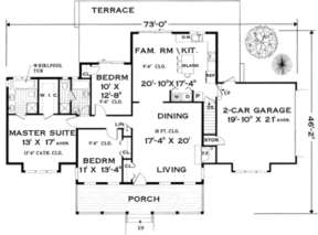 Main Floor for House Plan #033-00087