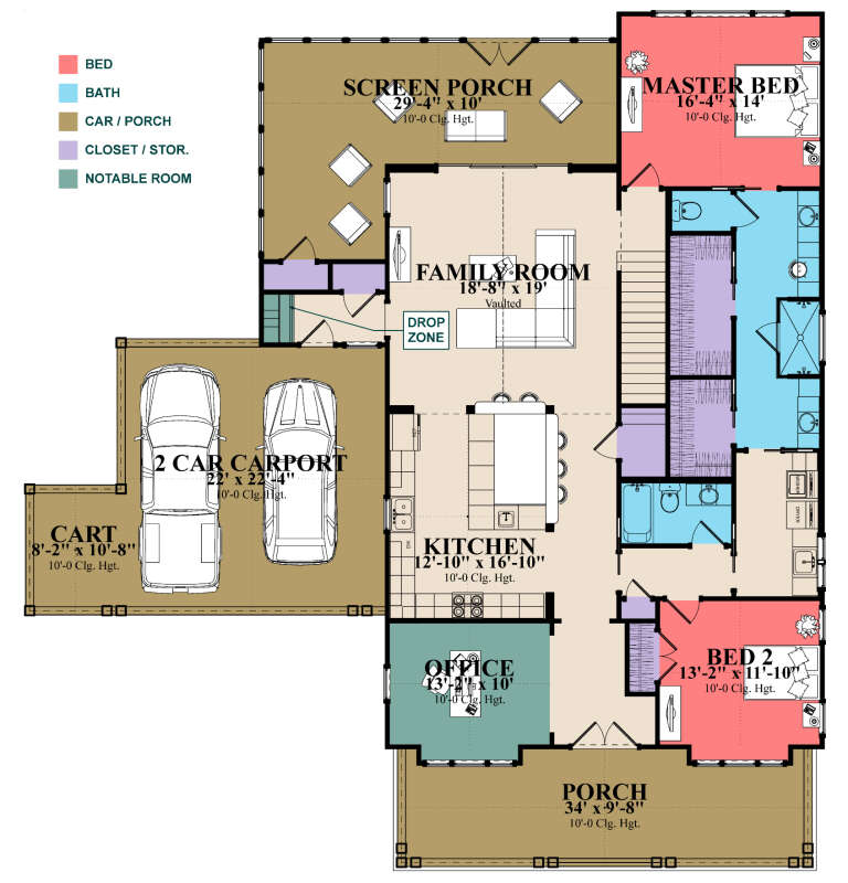 House Plan House Plan #32300 Drawing 1