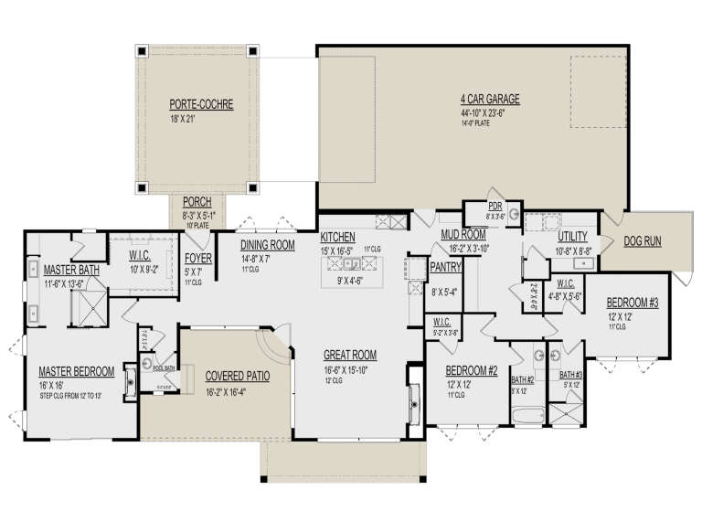House Plan House Plan #32301 Drawing 1