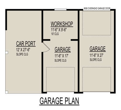 Detached Garage for House Plan #9300-00118