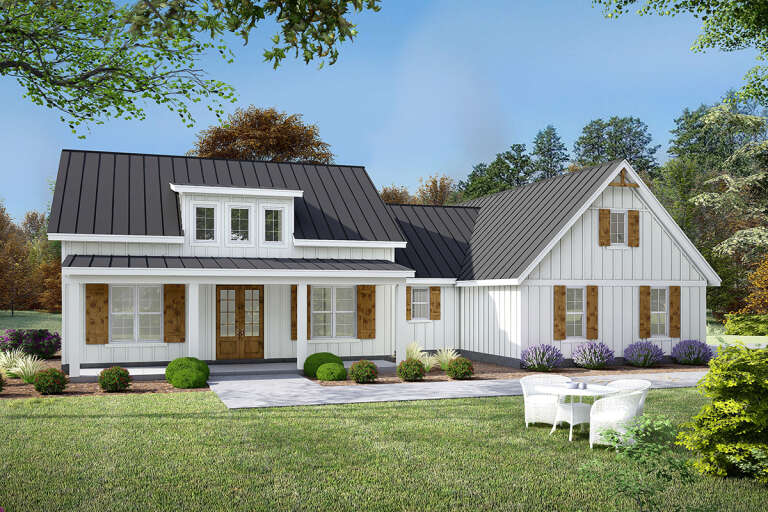 House Plan House Plan #32305 Angled Front Elevation